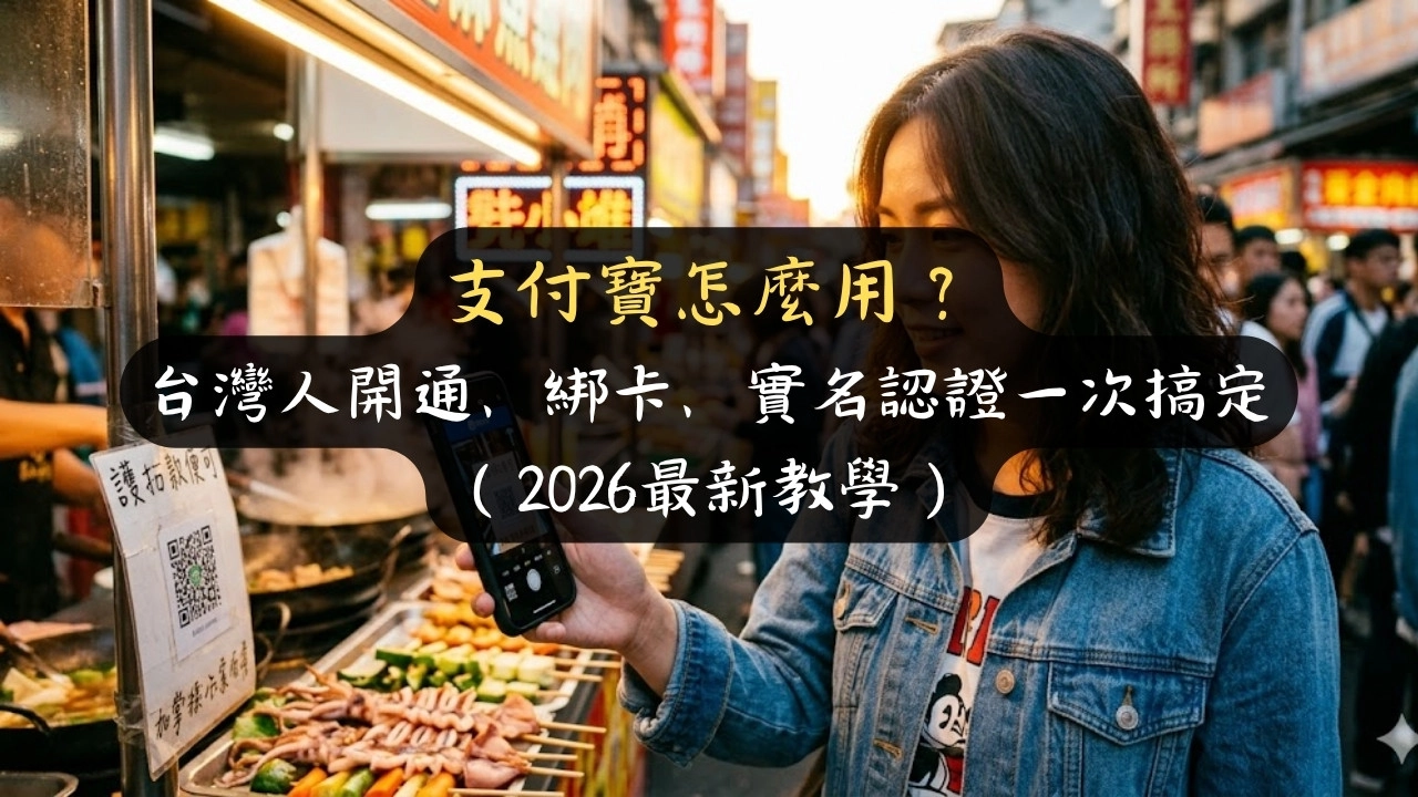 支付寶怎麼用？台灣人開通、綁卡、實名認證一次搞定（2026最新教學）