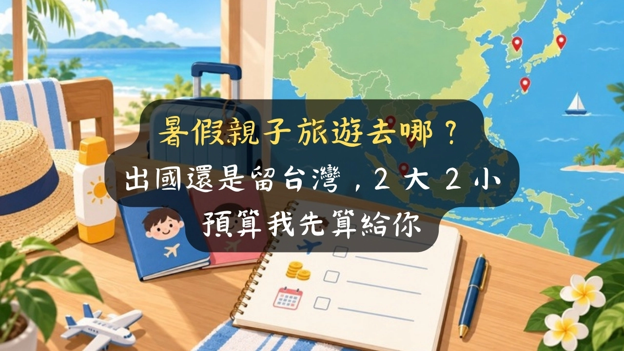 暑假親子旅遊去哪？出國還是留台灣，2 大 2 小預算我先算給你