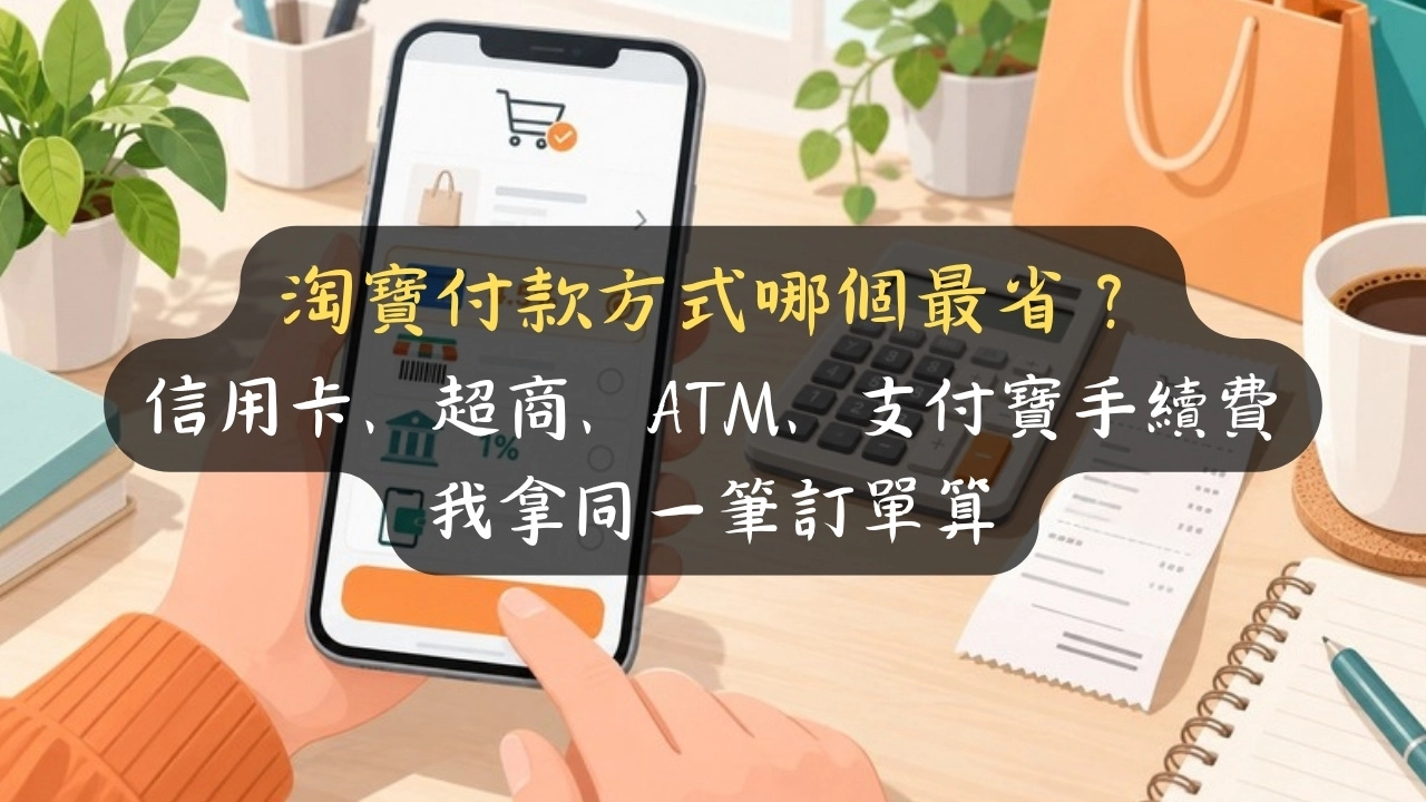 淘寶付款方式哪個最划算？信用卡4.5%、街口和轉帳1%，我用同一筆訂單算