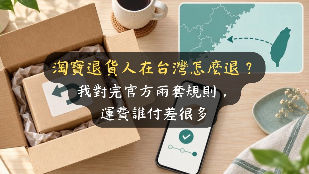 淘寶退貨人在台灣怎麼退？我對完官方兩套規則，運費誰付差很多