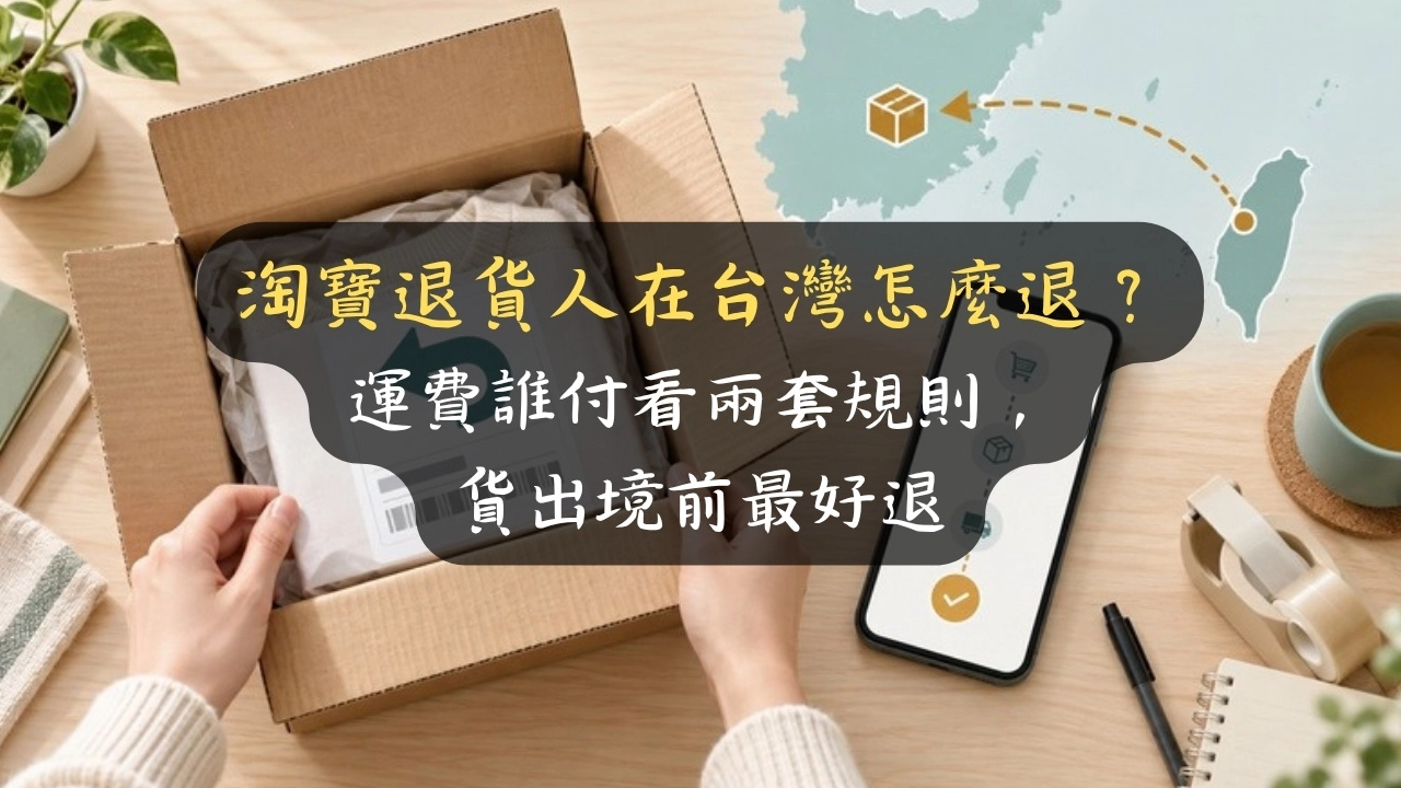 淘寶退貨人在台灣怎麼退？運費誰付看兩套規則，貨出境前最好退