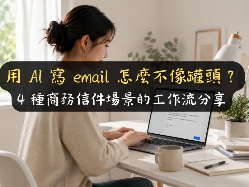用 AI 寫 email 怎麼不像罐頭？4 種商務信件場景的工作流分享