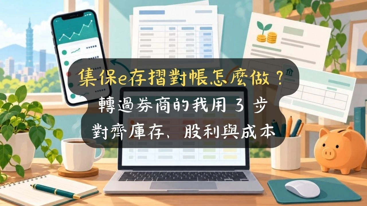 集保e存摺對帳怎麼做？轉過券商的我用 3 步對齊庫存、股利與成本